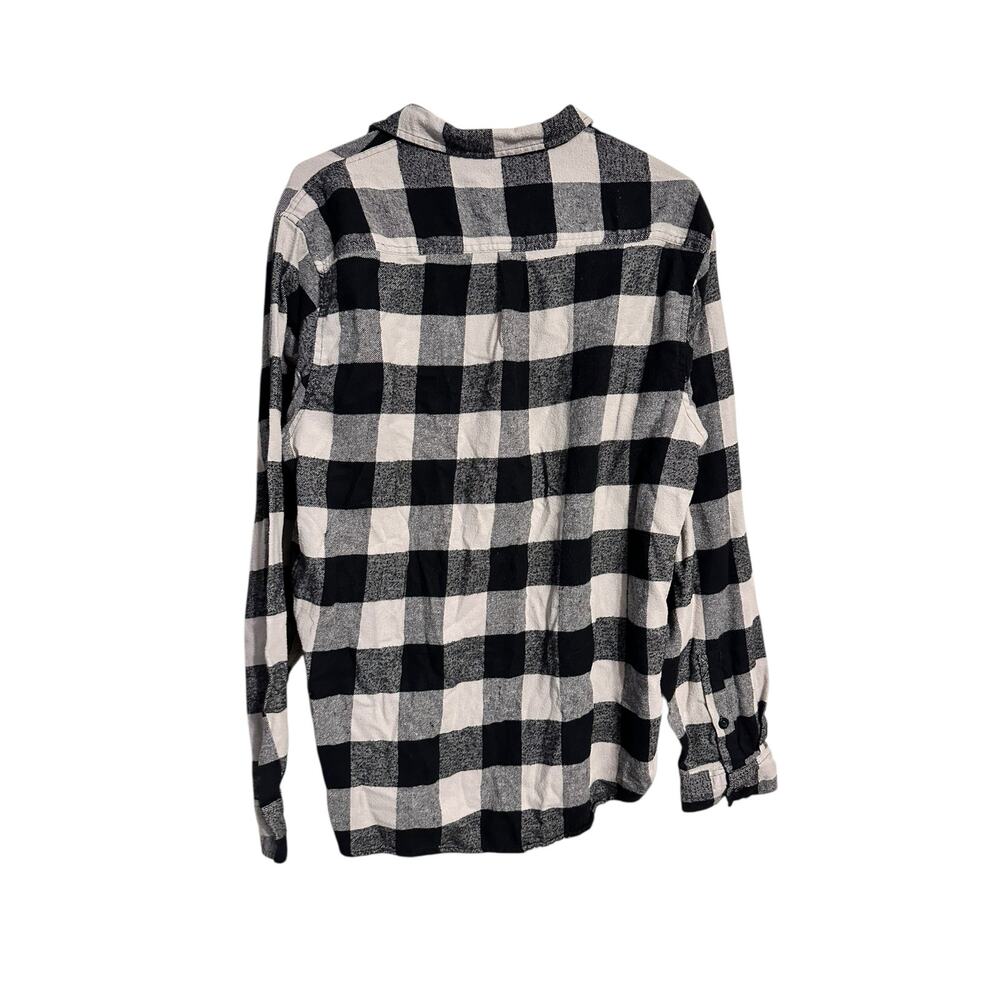 Burnside Black And White Flannel Button Down Men'… - image 2